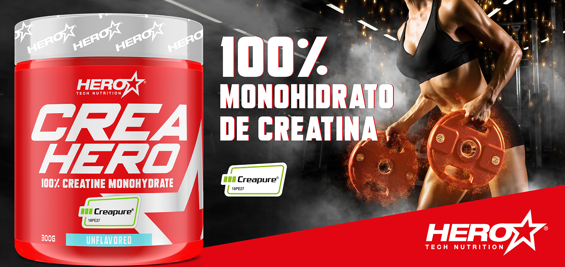 CREAHERO CREATINA CREAPURE - HERO TECH NUTRITION herotechnutrition